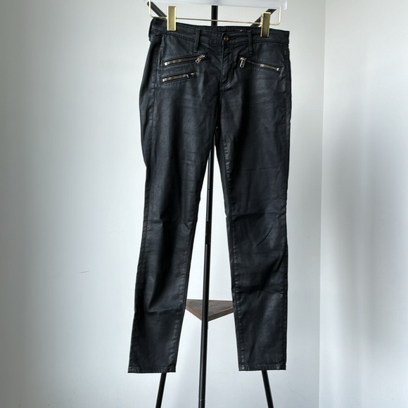 AG Faux Leather Jeans | The Legging Ankle Moto | Black | 27 - Picture 2 of 11